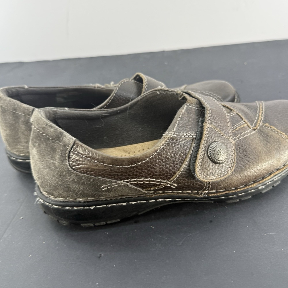 Women's Earth Origins Slip On  Evelyn 2014-F Leather Shoes Brown 9.5M - Picture 5 of 10